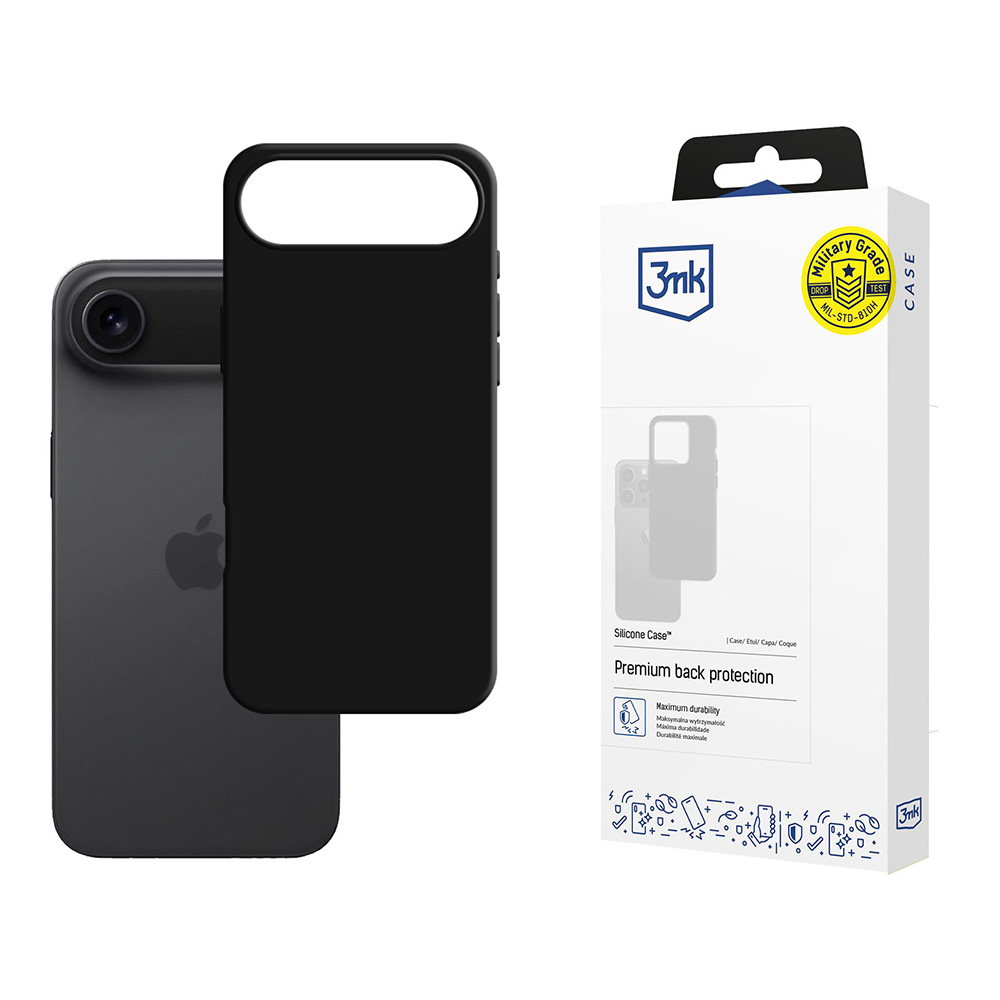 Калъф за iPhone 17 Air - 3mk Silicone Case - Черен