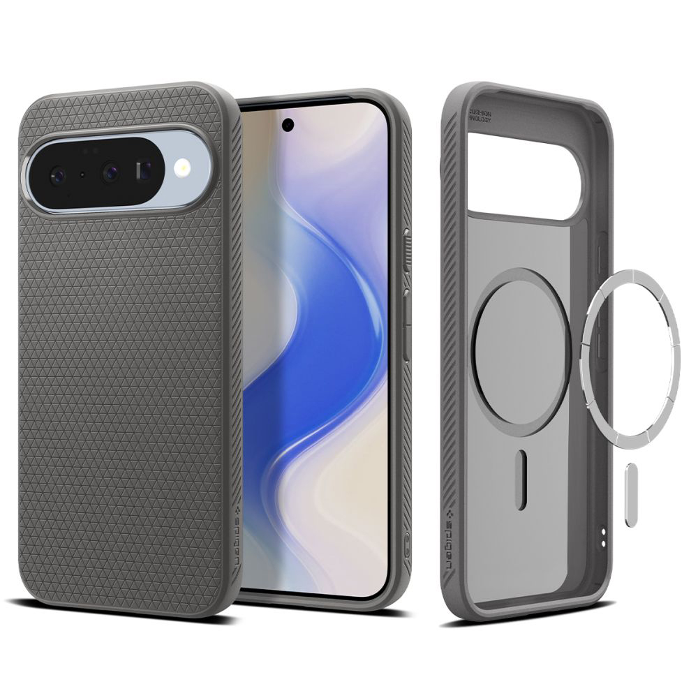 Калъф за Google Pixel 10 / 10 Pro - Spigen Liquid Air MagSafe (ACS09697) - мраморно сив