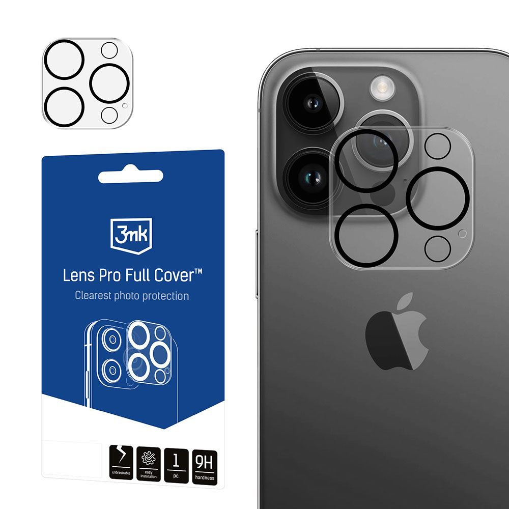 Калъф за iPhone 12 Pro - 3mk Lens Pro Full Cover - Прозрачен