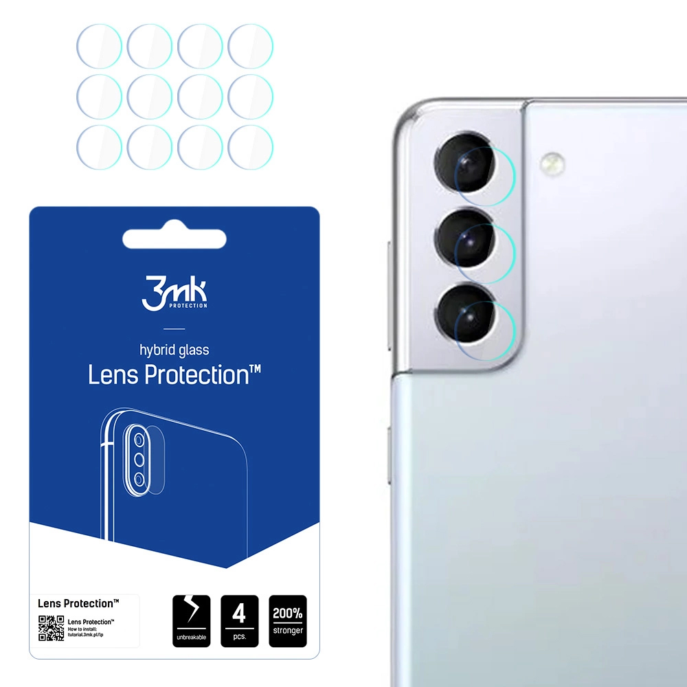Капак за Samsung Galaxy S22 5G (комплект от 4 бр.) - 3mk защита на обектива - Прозрачен