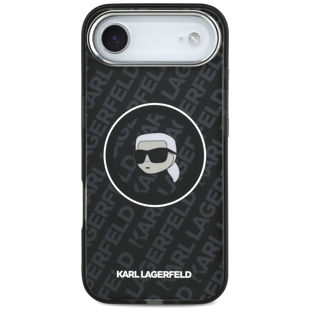 Калъф за iPhone 17 Air - Karl Lagerfeld IML MagSafe (KLHMP17MHMKKBKHOK) - Черен Karl`s Head