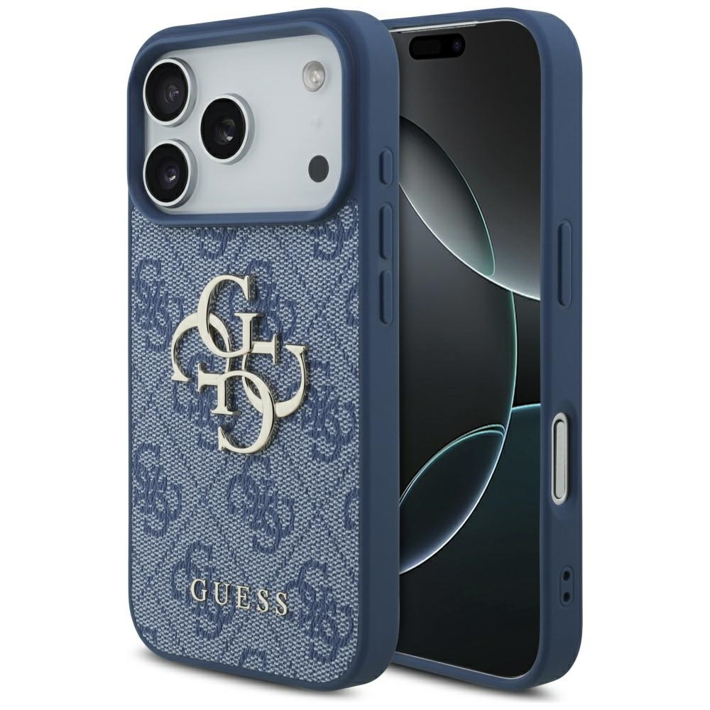 Калъф за iPhone 17 Pro - Guess Hardcase 4G Big Logo (GUHCP17L4GMGBL) - Син