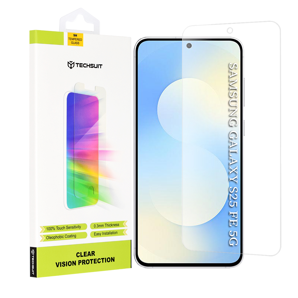 Капак за Samsung Galaxy S25 FE - Techsuit Прозрачен Vision Glass - Прозрачен