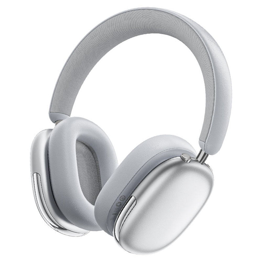 Bluetooth 5.4 слушалка, водоустойчива, хибридно намаляване на шума - Acefast (H9) - сребриста