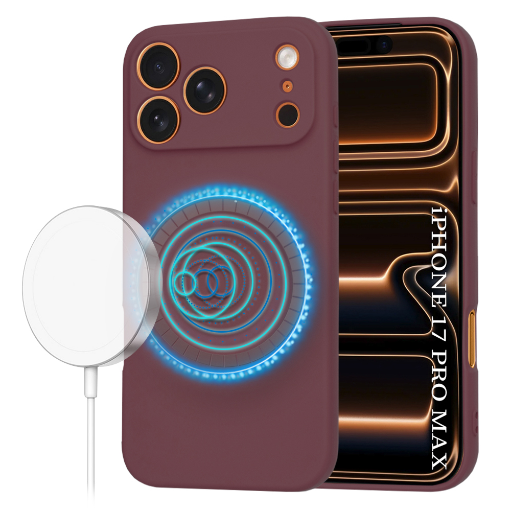 Калъф за iPhone 17 Pro Max - Techsuit SoftFlex MagSafe - Plum Червен