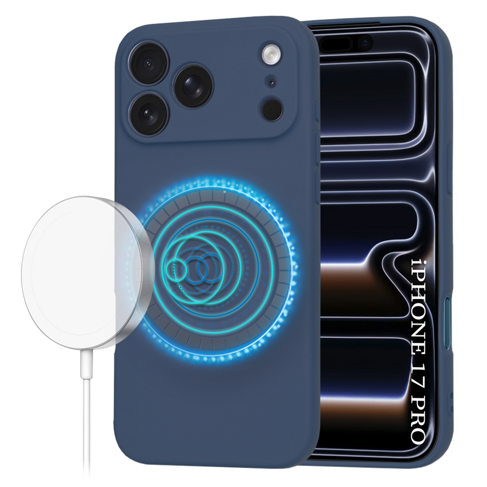 Калъф за iPhone 17 Pro - Techsuit SoftFlex MagSafe - Тъмносин Син