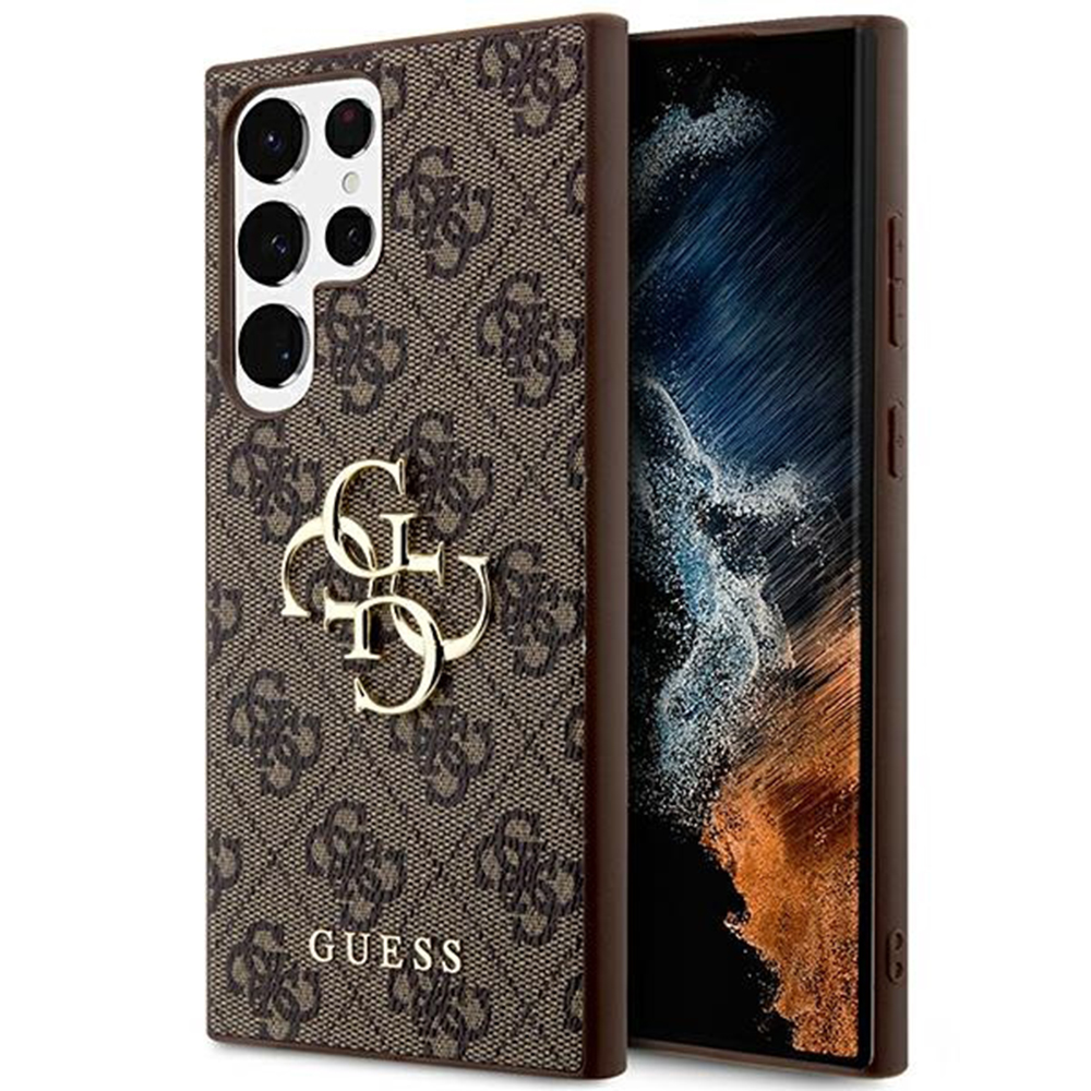 Калъф за Samsung Galaxy S24 Ultra - Guess Hardcase 4G Big Logo (GUHCS24L4GMGMGBR) - Кафяв