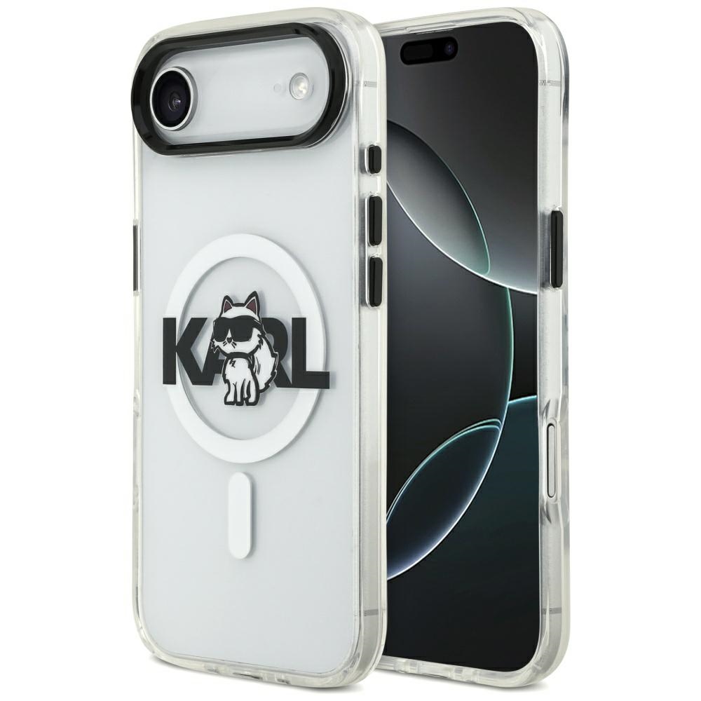 Калъф за iPhone 17 Air - Karl Lagerfeld IML Choupette Choupette Sketch Logo MagSafe (KLHMP17MHGCHGGKKBT) - Прозрачен