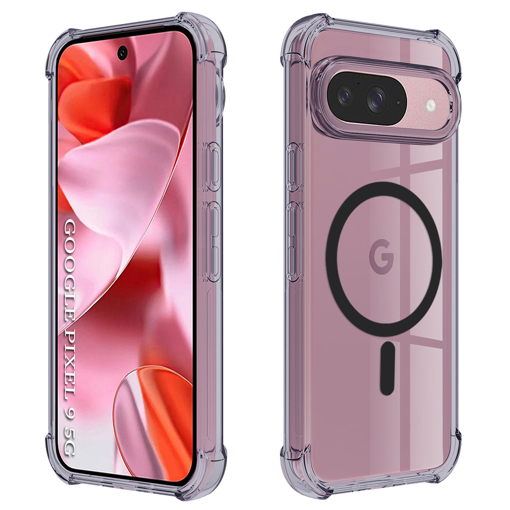 Husă Techsuit Shockproof Clear Silicone MagSafe Google Pixel 9 Fumuriu