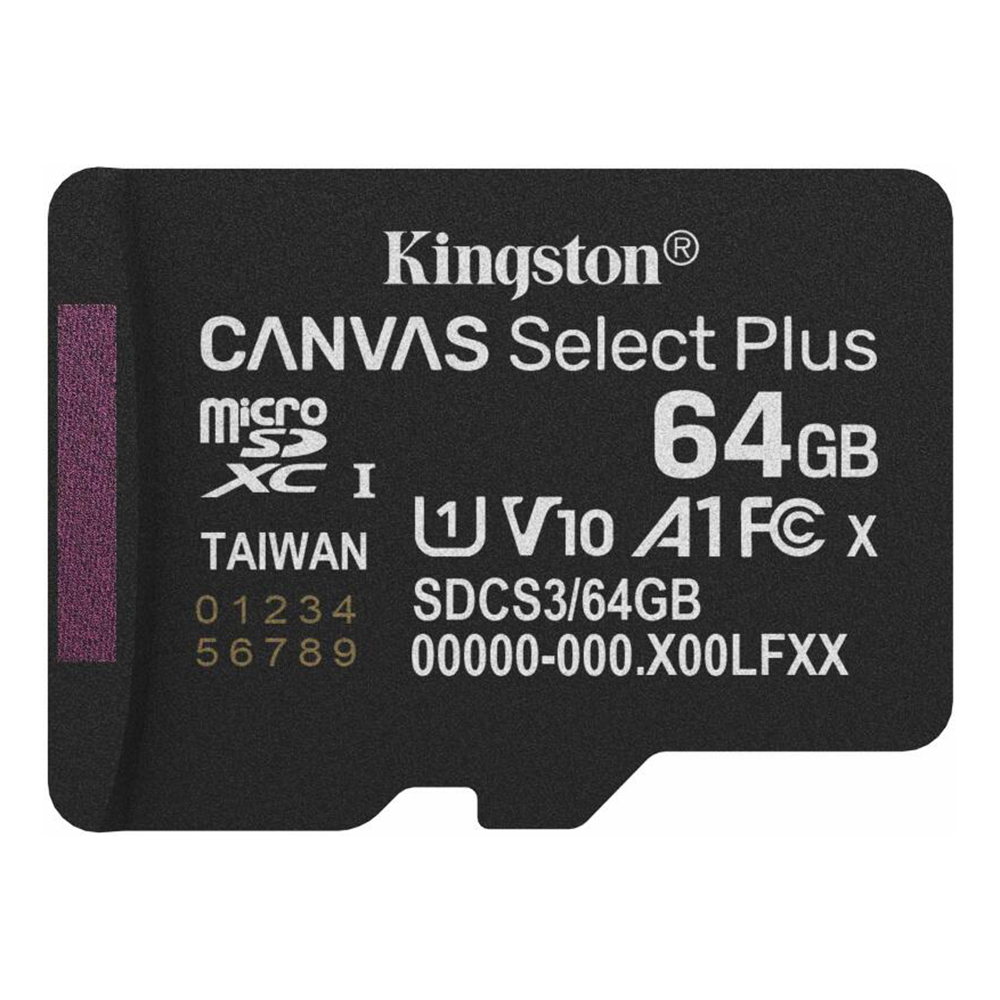 Карта с памет, 64GB - Kingston Canvas Select Plus (SDCS3/64GBSP) - Черен
