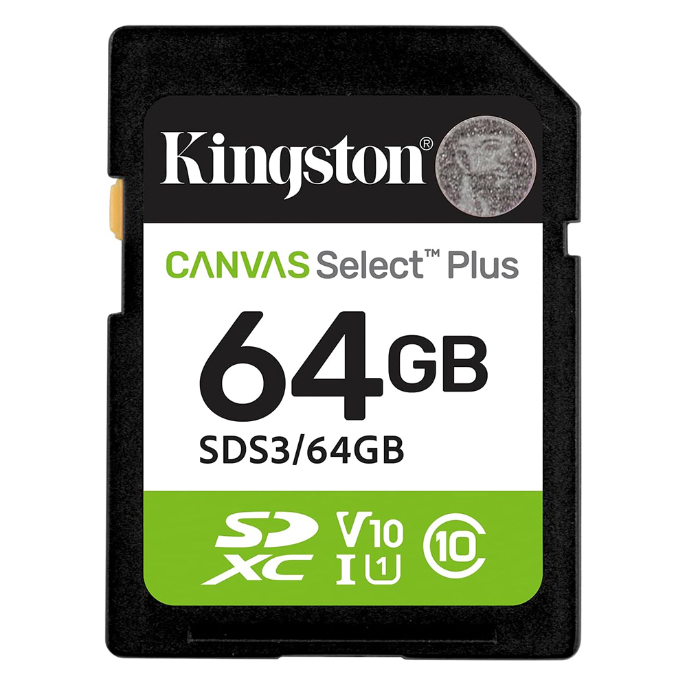 Карта с памет, 64GB - Kingston Canvas Select Plus (SDS3/64GB) - Черна