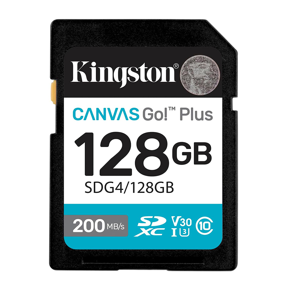 Карта с памет, 128GB - Kingston Canvas Go Plus (SDG4/128GB) - Черен