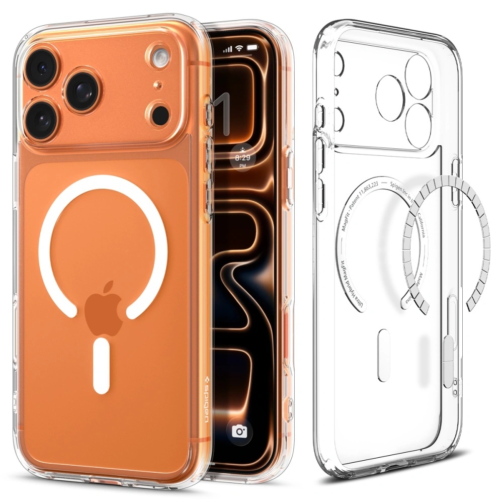 Калъф за iPhone 17 Pro - Spigen Ultra Hybrid MagSafe (ACS10346) - Прозрачен/Бял