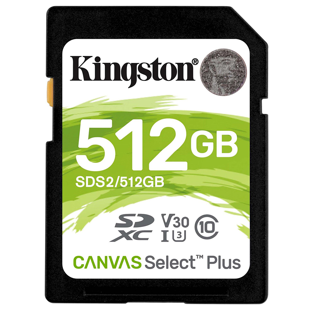 Карта с памет, 512GB - Kingston Canvas Select Plus (SDS2/512GB) - Черен