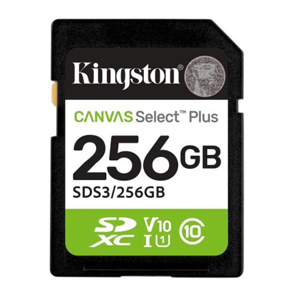 Карта с памет, 256GB - Kingston Canvas Select Plus (SDS3/256GB) - Черен