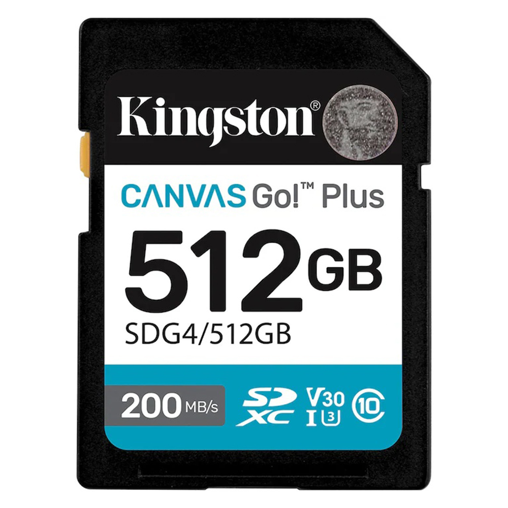 Карта с памет, 512GB, 200MB/s - Kingston Canvas Go Plus (SDG4/512GB) - Черен