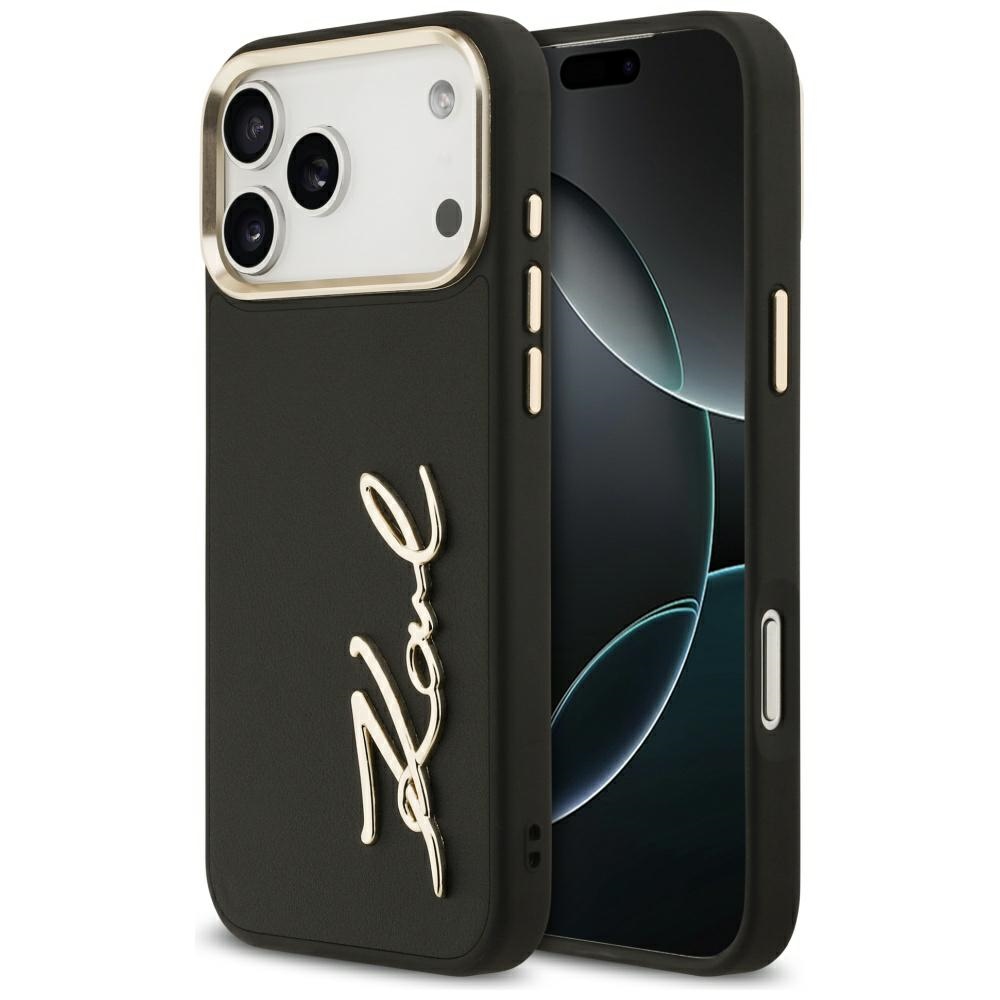 Калъф за iPhone 17 Pro Max - Karl Lagerfeld Hardcase Script Logo (KLHCP17XPSKMGVK) - Черен