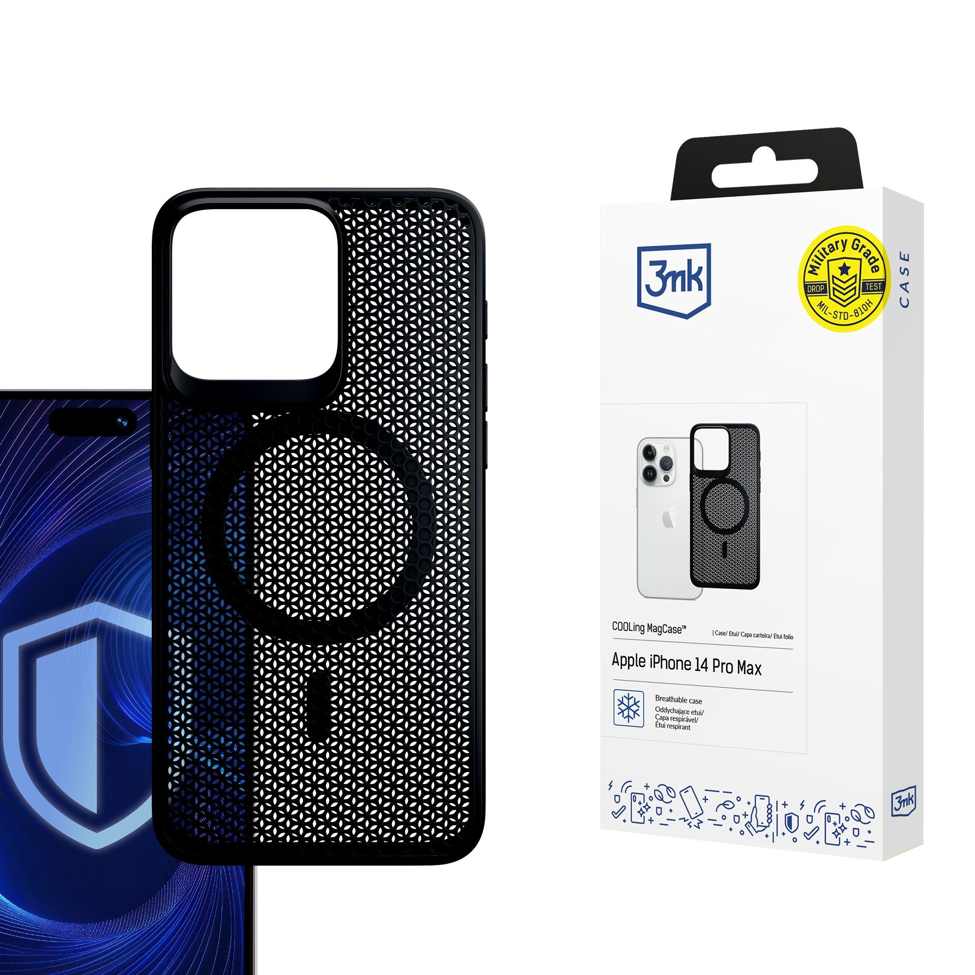 Калъф за iPhone 14 Pro Max - 3mk COOLing MagCase - Черен