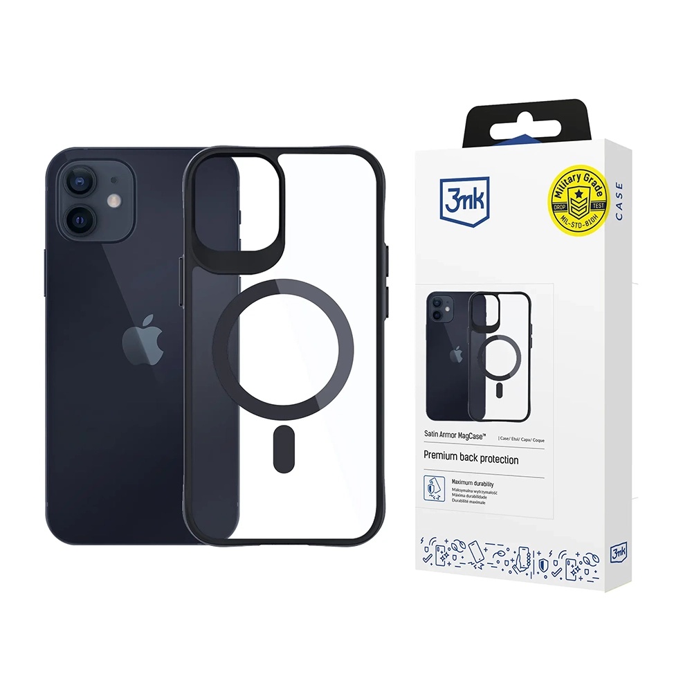 Калъф за iPhone 12 Pro / iPhone 12 - 3mk Satin Armor MagCase MagCase - Прозрачен