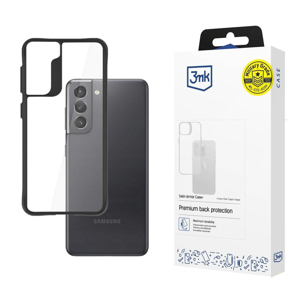 Калъф за Samsung Galaxy S21 5G - 3mk Satin Armor Case+ - Прозрачен