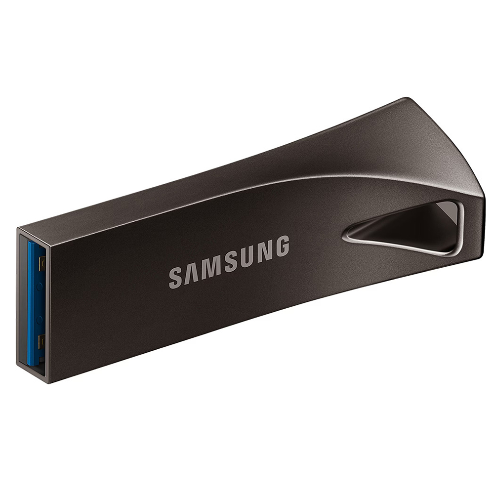 USB памет, 128GB, 400MB/s - Samsung BAR Plus (MUF-128BE4/APC) - Сив