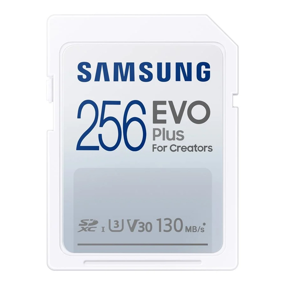 Карта с памет, 256GB, UHS-I U3, 130MB/s - Samsung EVO Plus (MB-SC256K/EU) - Бял