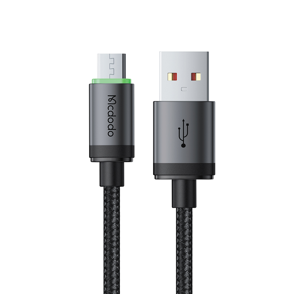 USB към Micro-USB кабел, QC4.0 алуминий, импрегниран с найлон, 1 м - Mcdodo (CA-3990) - Черен