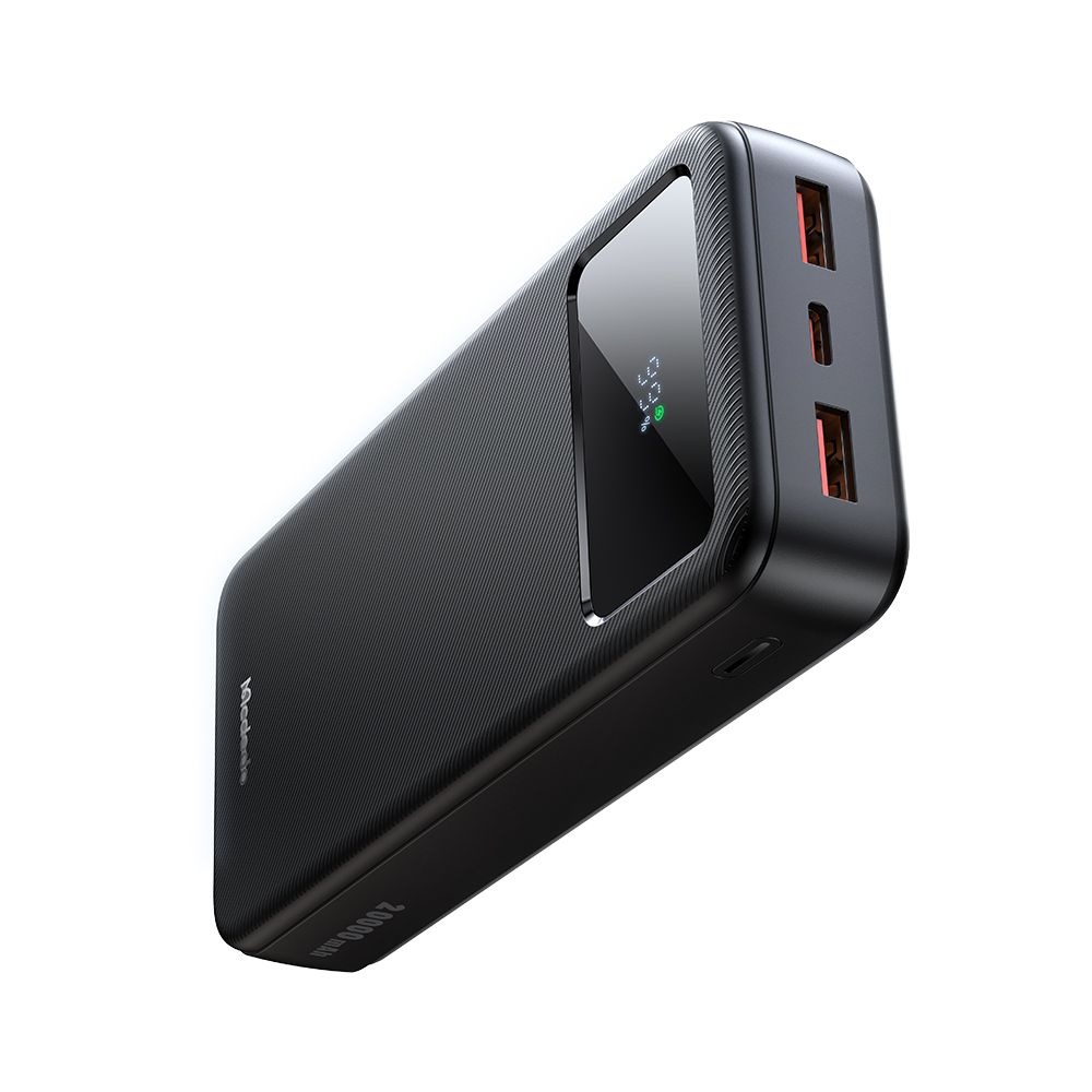 Външна батерия с Type-C + 2x USB-A портове, 20000mAh, 22.5W, LED дисплей - Mcdodo (MC-4230) - Черна