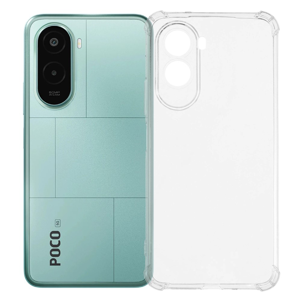 Калъф за Xiaomi Poco M7 4G - Techsuit Shockproof Прозрачен Прозрачен Silicone - Прозрачен