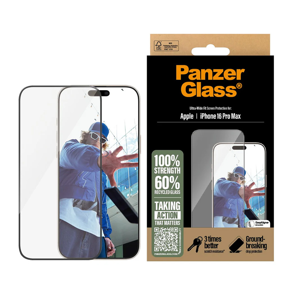 Folie PanzerGlass® Ultra-Wide Fit Screen Protector iPhone 16 Pro Max