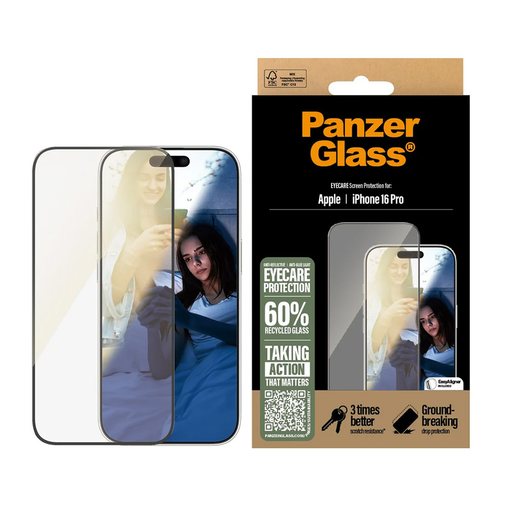 Folie PanzerGlass® Ultra-Wide Fit EyeCare Screen Protector iPhone 16 Pro