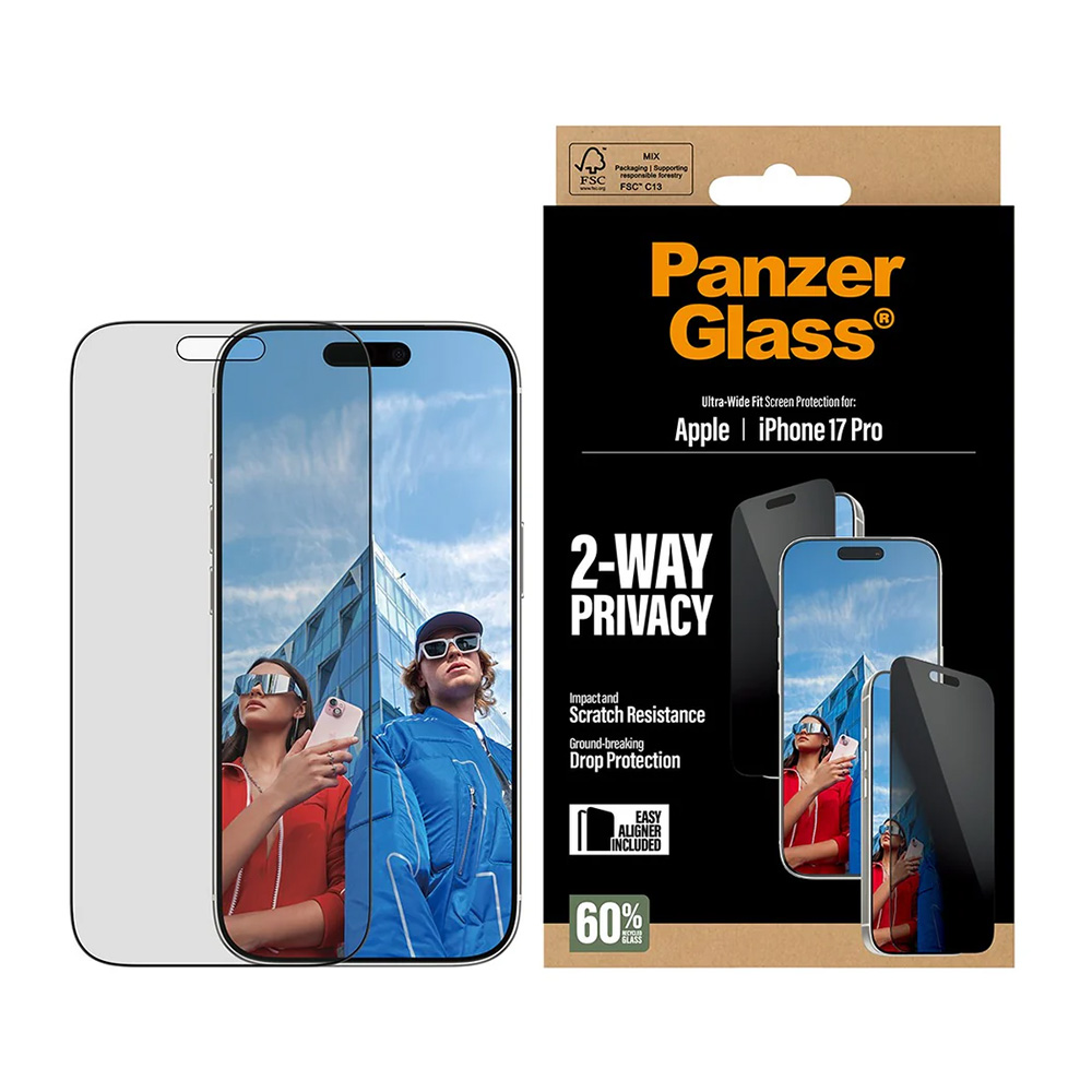 Aplicare folie PanzerGlass® Ultra-Wide Fit 2-Way Privacy Screen Protector w. EasyAligner