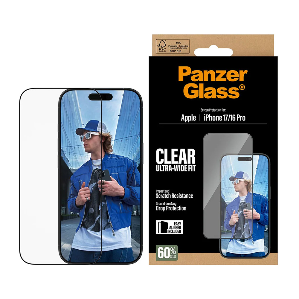 Aplicare folie PanzerGlass® Ultra-Wide Fit Screen Protector w. EasyAligner