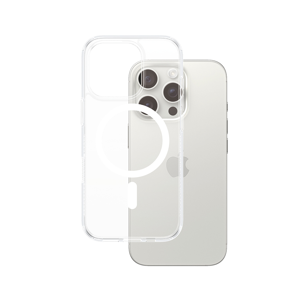 Husă PanzerGlass® HardCase White MagSafe Series iPhone 16 Pro Transparenta