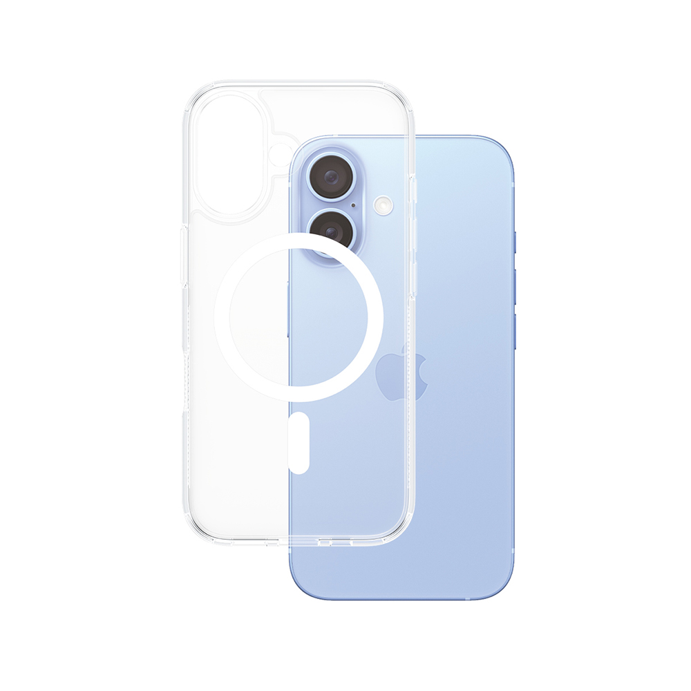 Husă PanzerGlass® HardCase White MagSafe Series iPhone 16 Transparenta