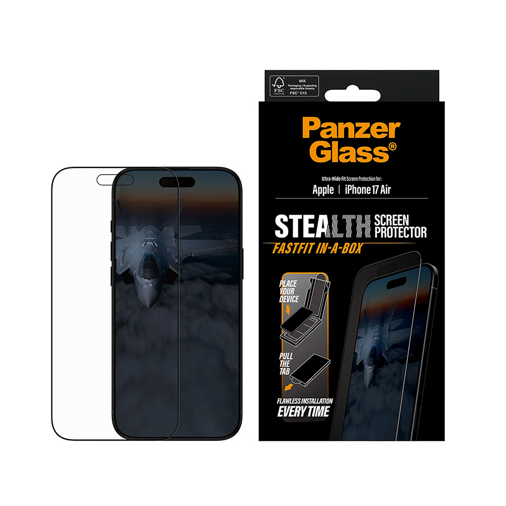 Aplicare folie PanzerGlass® Ultra-Wide Fit Stealth Screen Protector w. FASTFIT IN-A-BOX