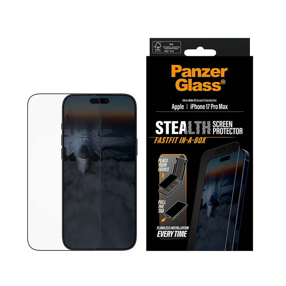 Detalii folie PanzerGlass® Ultra-Wide Fit Stealth Screen Protector w. FASTFIT IN-A-BOX