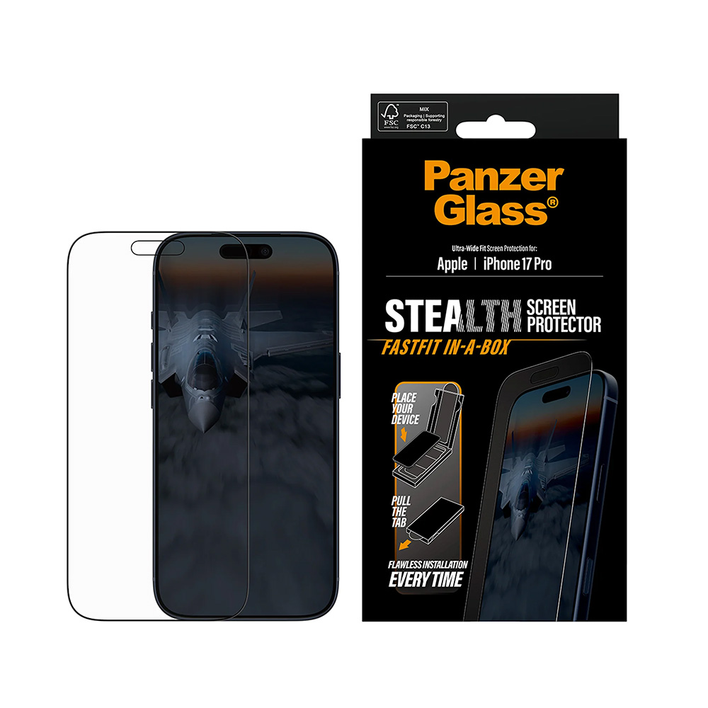 Detalii folie PanzerGlass® Ultra-Wide Fit Stealth Screen Protector w. FASTFIT IN-A-BOX