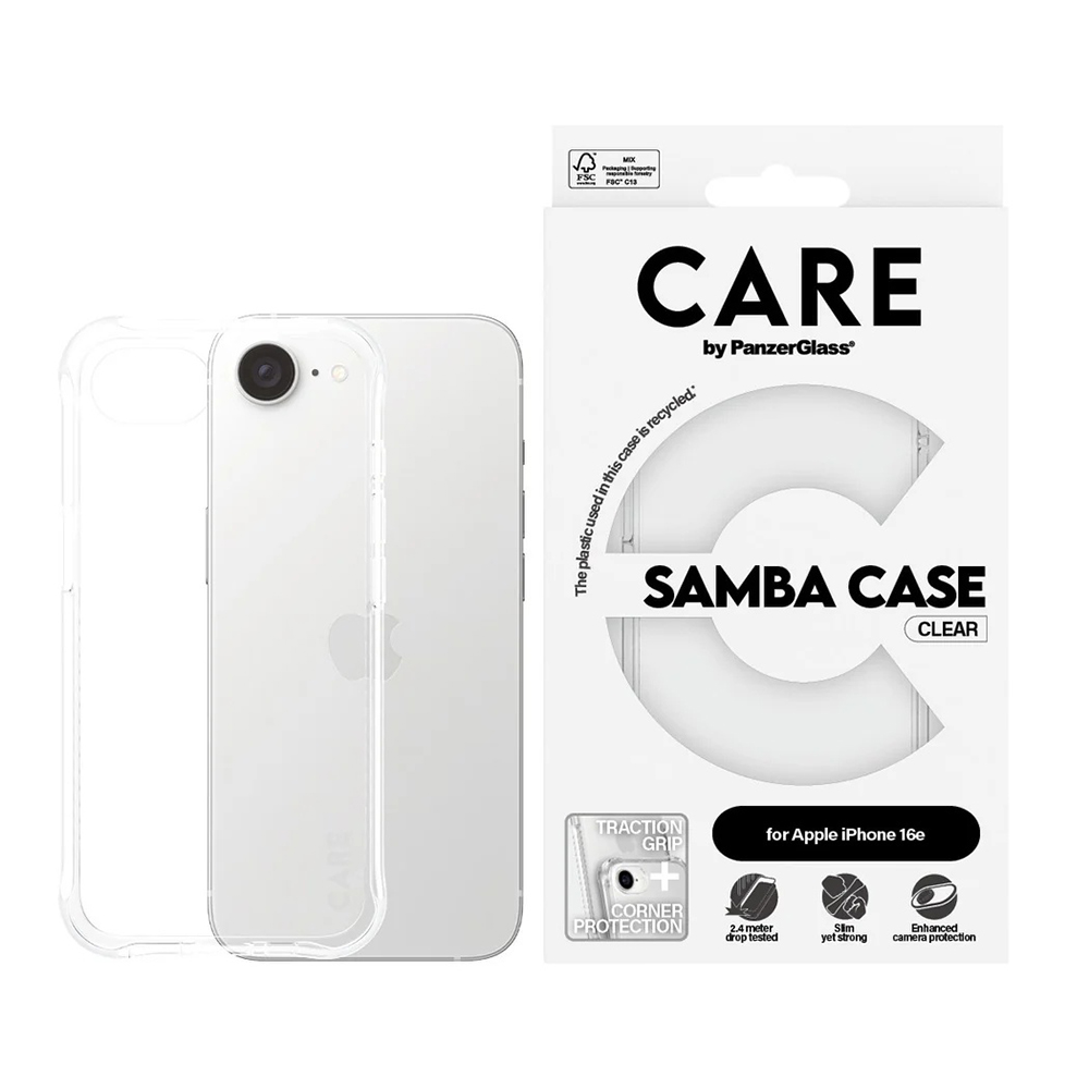 Utilizare husă PanzerGlass® CARE Fashionable Case iPhone 16e / iPhone 17e