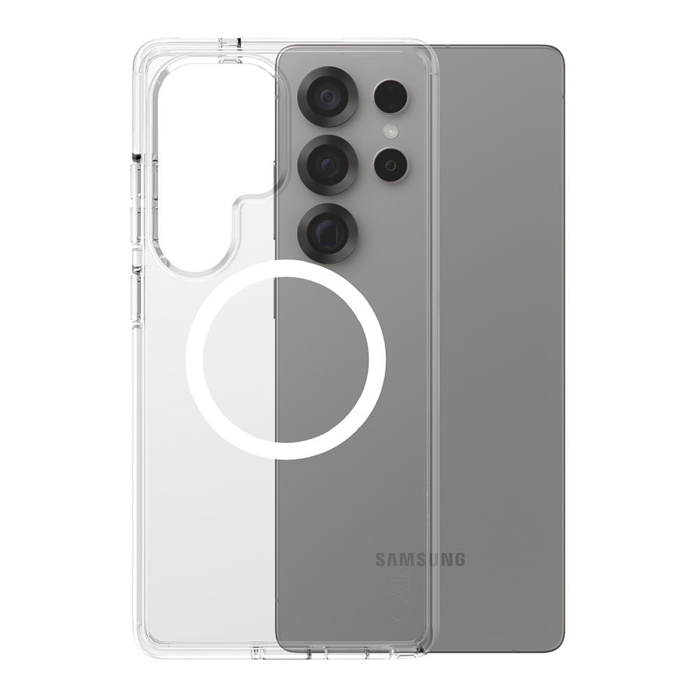 Husă PanzerGlass® CARE Flagship Urban Combat White Qi Compatible Samsung Galaxy S25 Ultra Transparenta