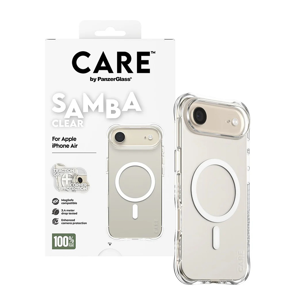 Utilizare husă PanzerGlass® CARE Fashionable Case w. White MagSafe iPhone 17 Air