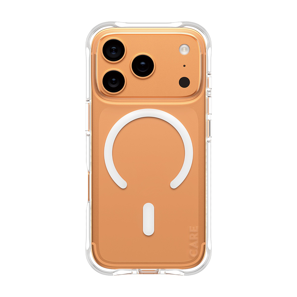 Husă PanzerGlass® CARE Fashionable Case w. White MagSafe iPhone 17 Pro Transparenta