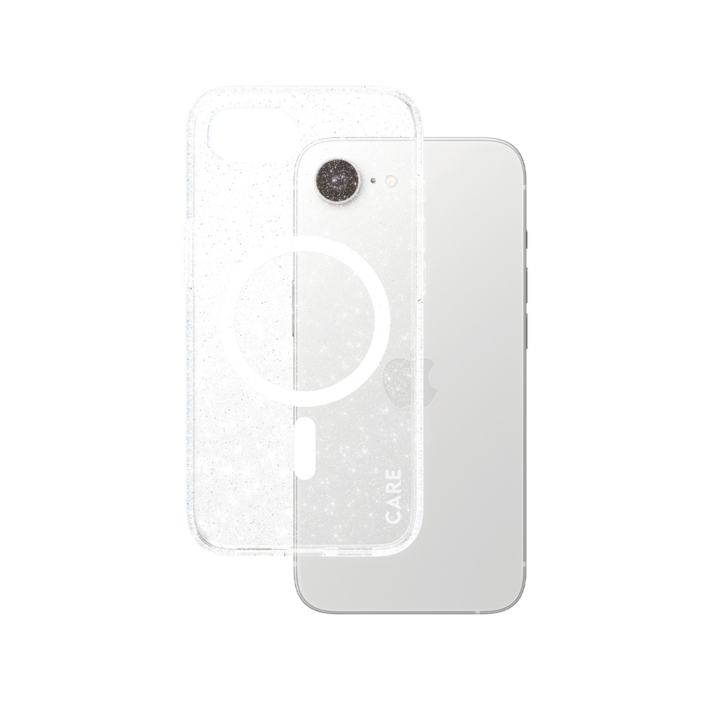 Husă PanzerGlass® CARE Flagship Urban Combat Star Lit w. White Qi Compatible iPhone 16e / iPhone 17e Transparenta