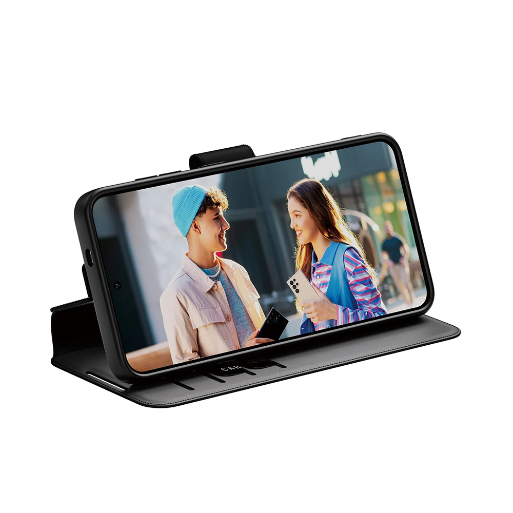 Utilizare husă PanzerGlass® CARE Feature Kickstand Wallet Case Samsung Galaxy S25