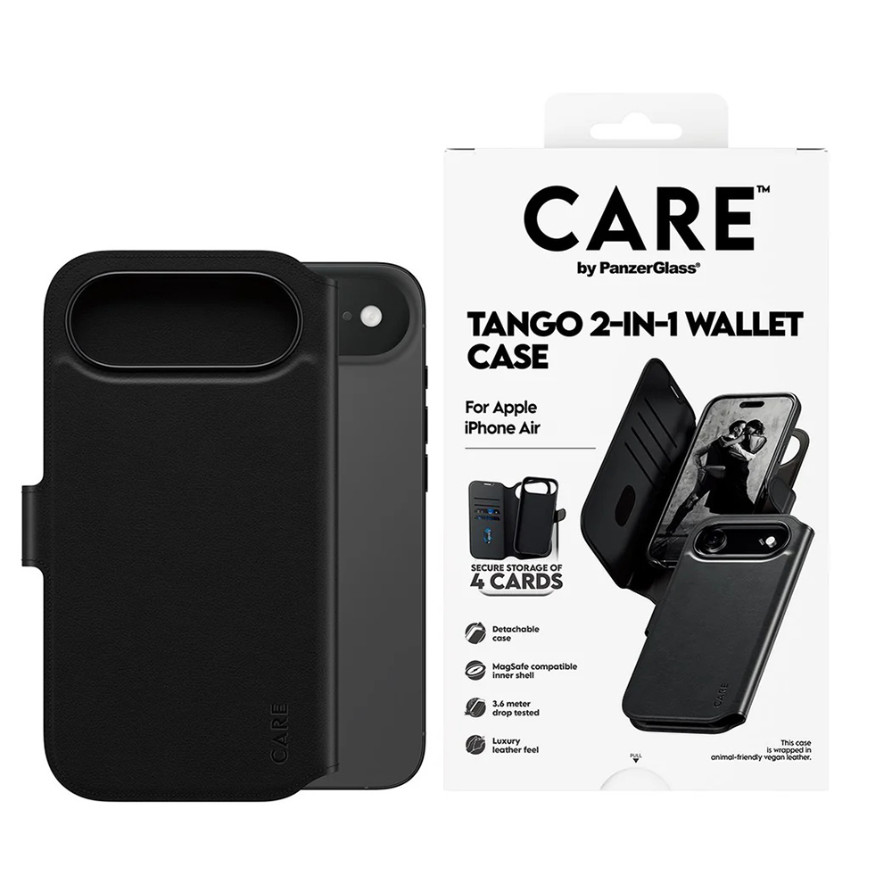 Utilizare husă PanzerGlass® CARE Feature MagSafe Case Tango Two-in-One Wallet iPhone 17 Air