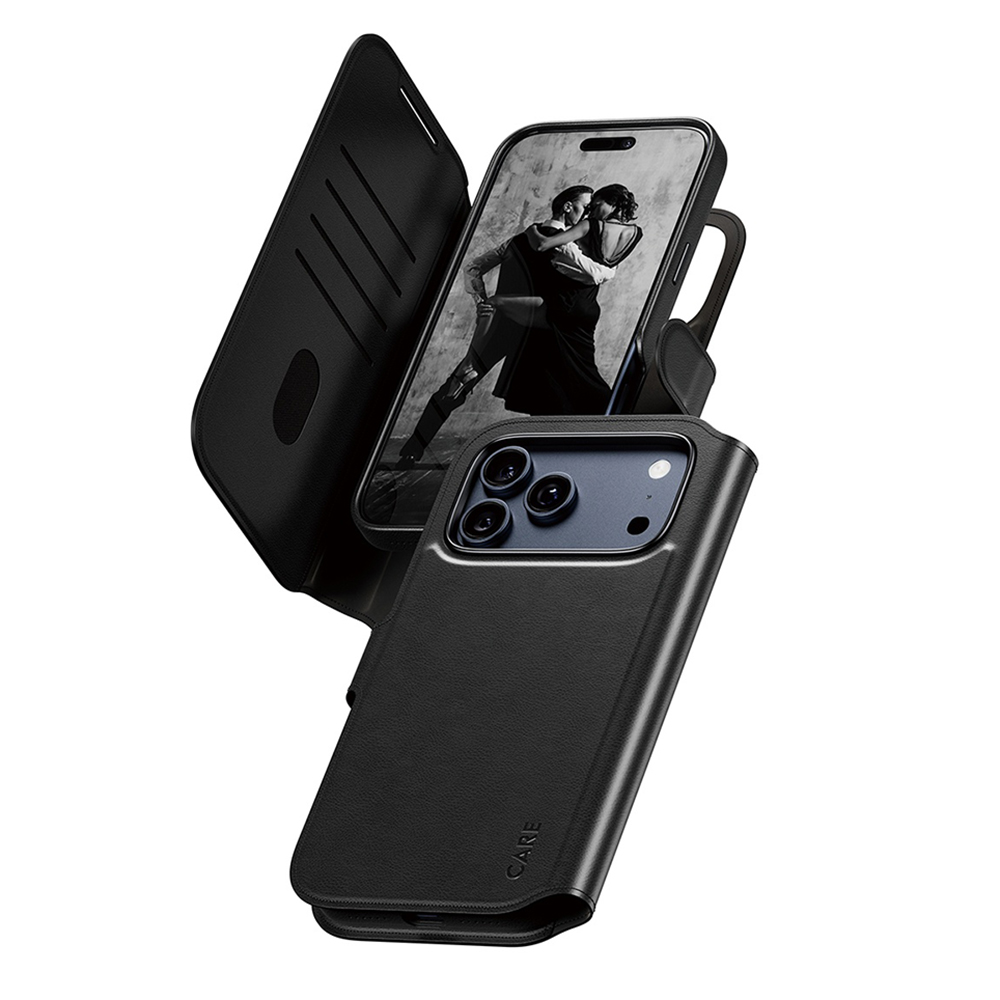 Husă PanzerGlass® CARE Feature MagSafe Case Tango Two-in-One Wallet iPhone 17 Pro Max Negru