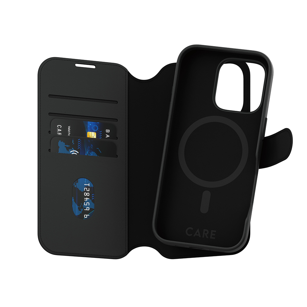 Husă PanzerGlass® CARE Feature MagSafe Case Tango Two-in-One Wallet iPhone 16 Pro Negru