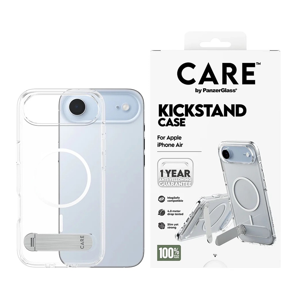 Utilizare husă PanzerGlass® CARE Feature Kickstand MagSafe iPhone 17 Air
