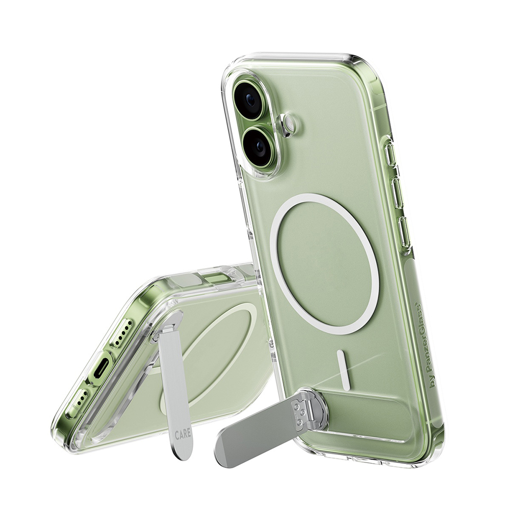 Husă PanzerGlass® CARE Feature Kickstand MagSafe iPhone 17 Transparenta