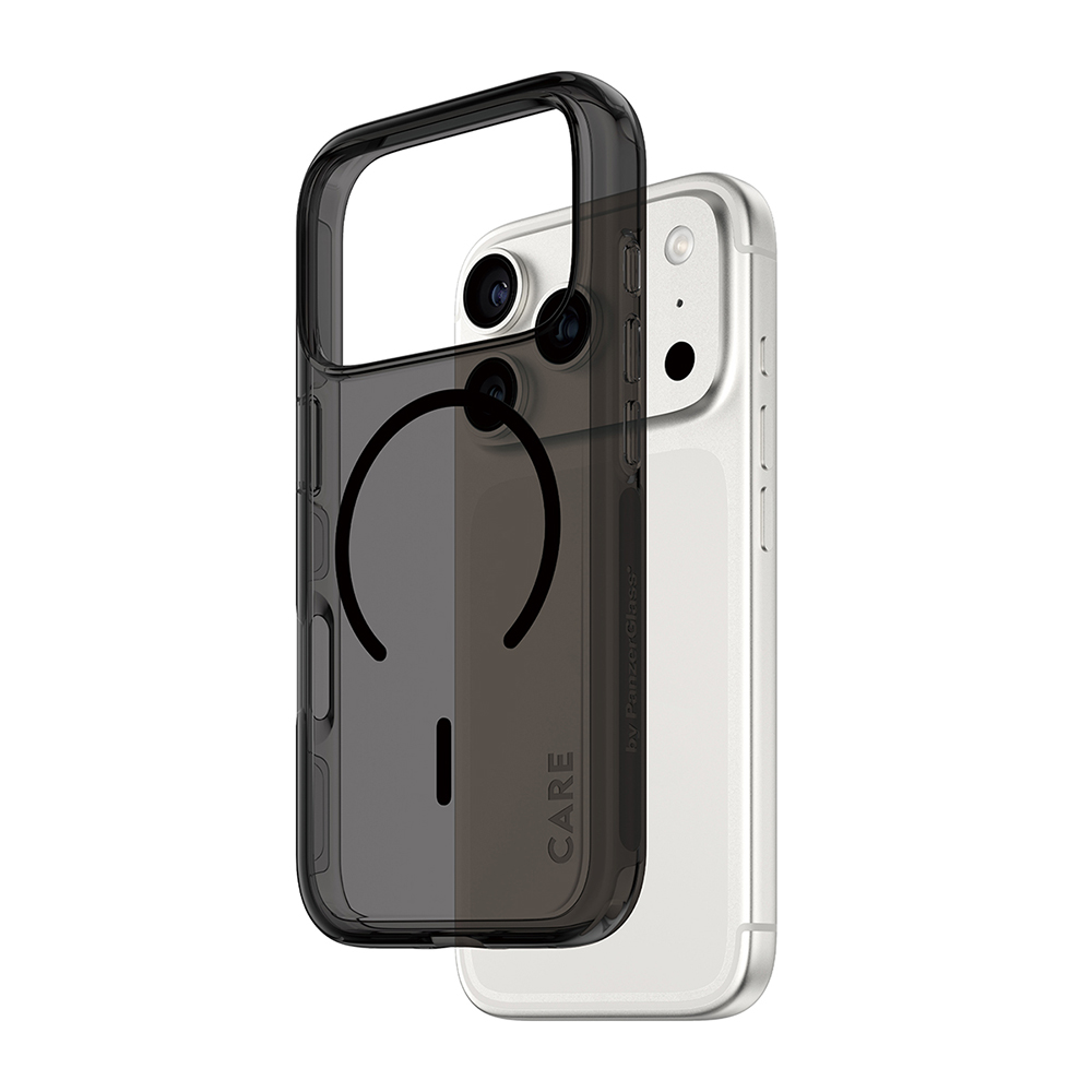Husă PanzerGlass® CARE Flagship Urban Explorer Black MagSafe iPhone 17 Pro Max Fumuriu